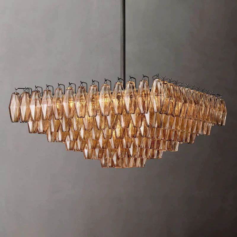 Chiara Murano Glass Square Chandelier 32"