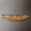 Chiara Murano Glass Tiered Rectangular Chandelier 54"