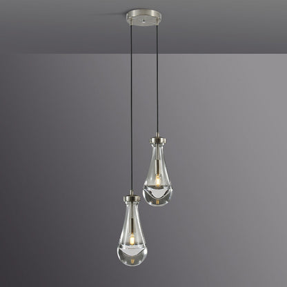 Rain Aura Glass Round Chandelier 5"