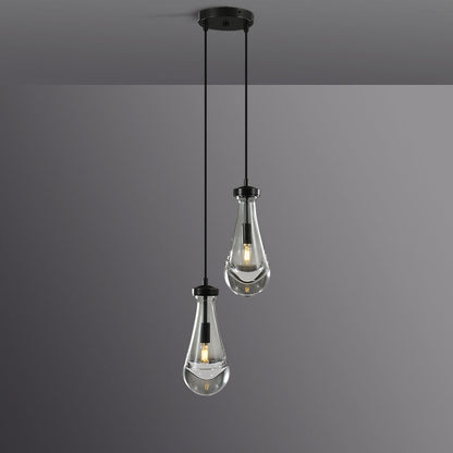Rain Aura Glass Round Chandelier 5"