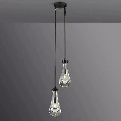 Rain Aura Glass Round Chandelier 5"