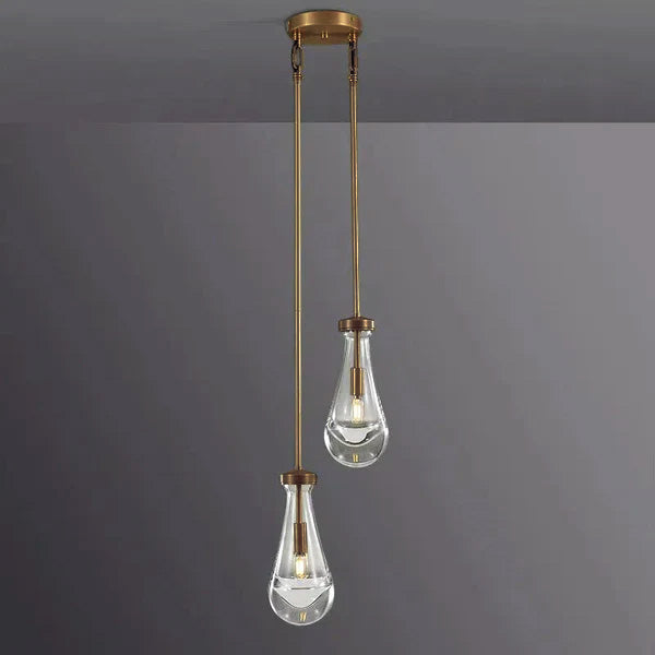 Rain Aura Glass Round Chandelier 5"