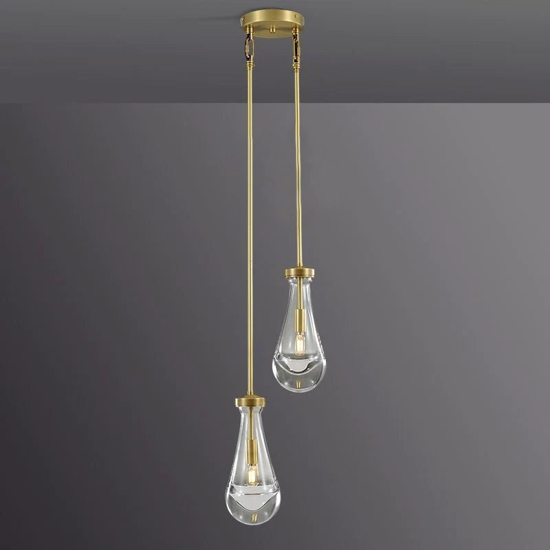 Rain Aura Glass Round Chandelier 5"