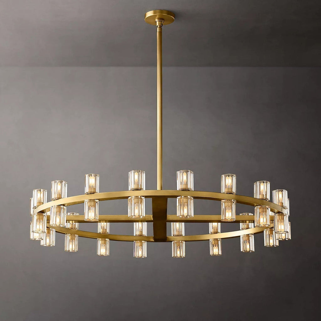 Arcachon Gear Crystal Round Chandelier 36"