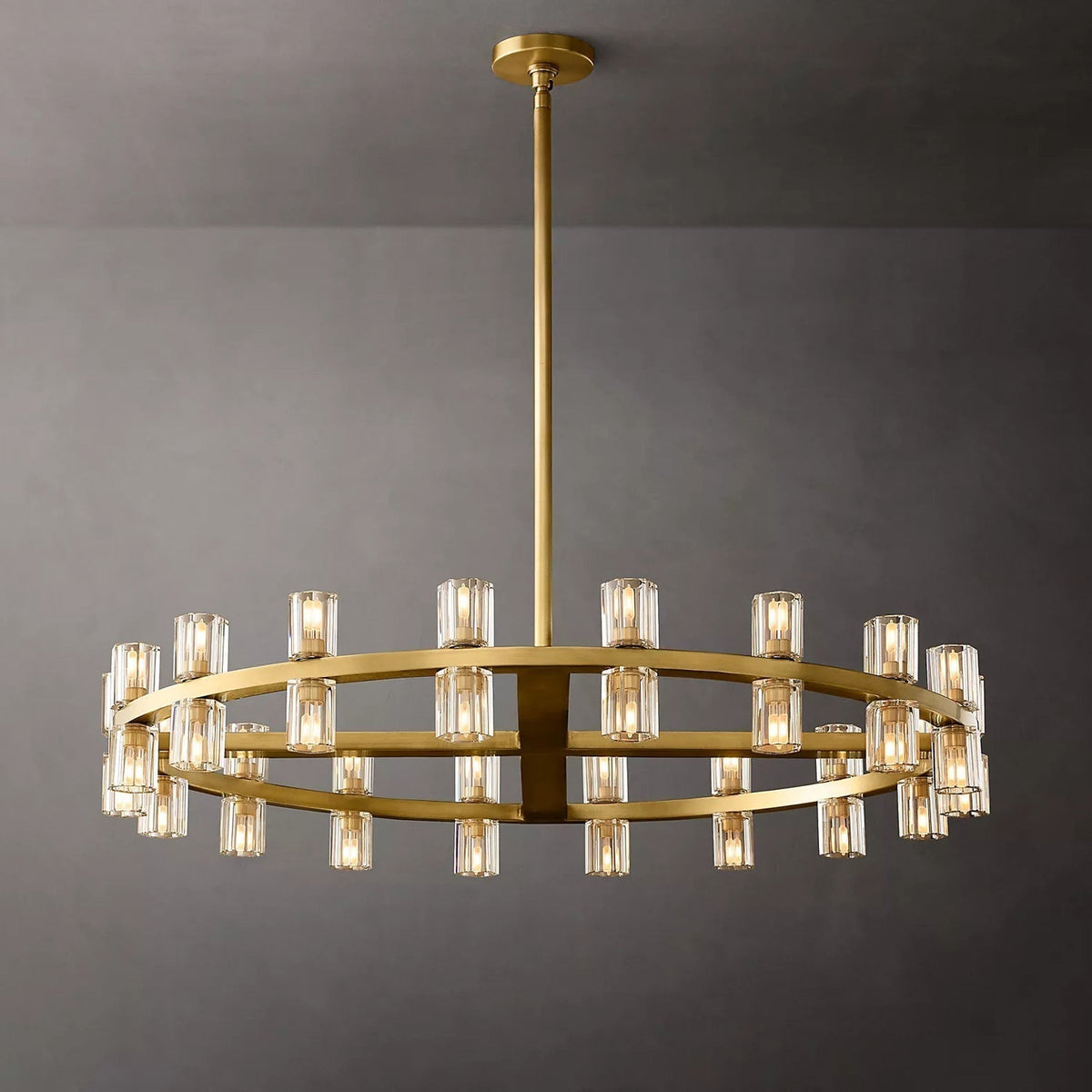 Arcachon Gear Crystal Round Chandelier 36"