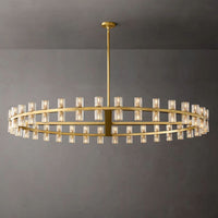 Arcachon Hexagon Crystal Round Chandelier 60"