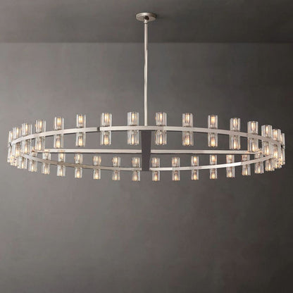 Arcachon Hexagon Crystal Round Chandelier 60"