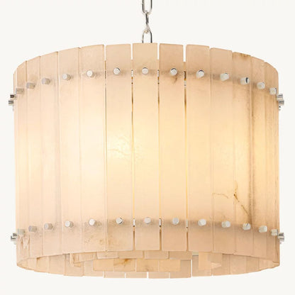 San Marco Vintage Alabaster Round Chandelier 22"