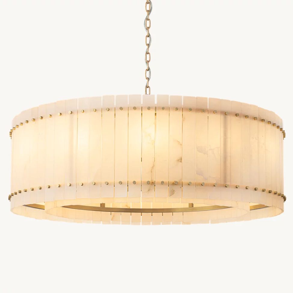 San Marco Vintage Alabaster Round Chandelier 48"