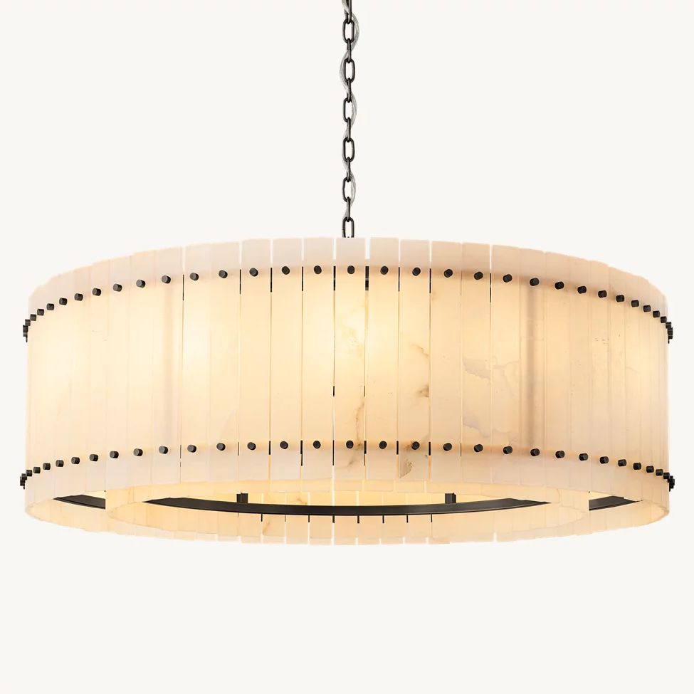 San Marco Vintage Alabaster Round Chandelier 48"