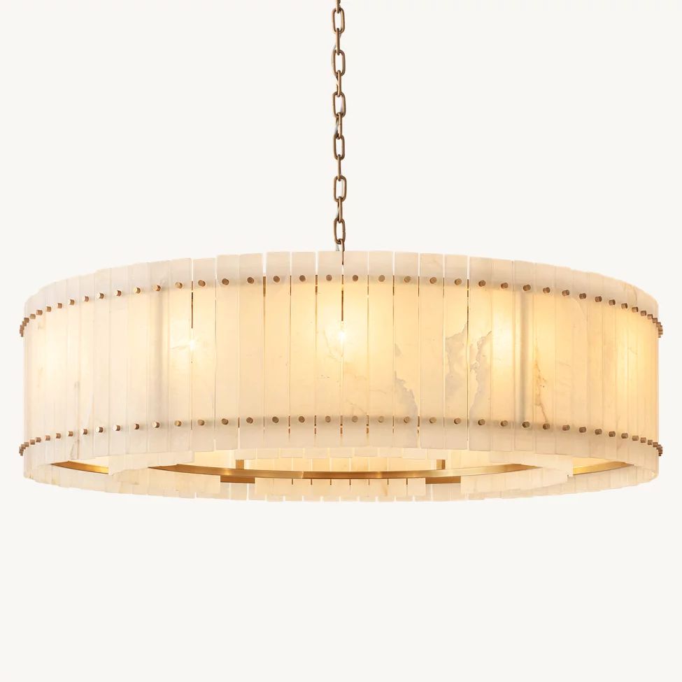 San Marco Vintage Alabaster Round Chandelier 60"