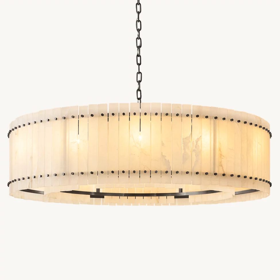 San Marco Vintage Alabaster Round Chandelier 60"