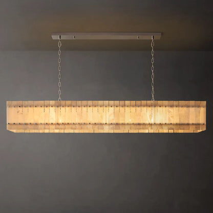 San Marco Vintage Alabaster Linear Chandelier 72"