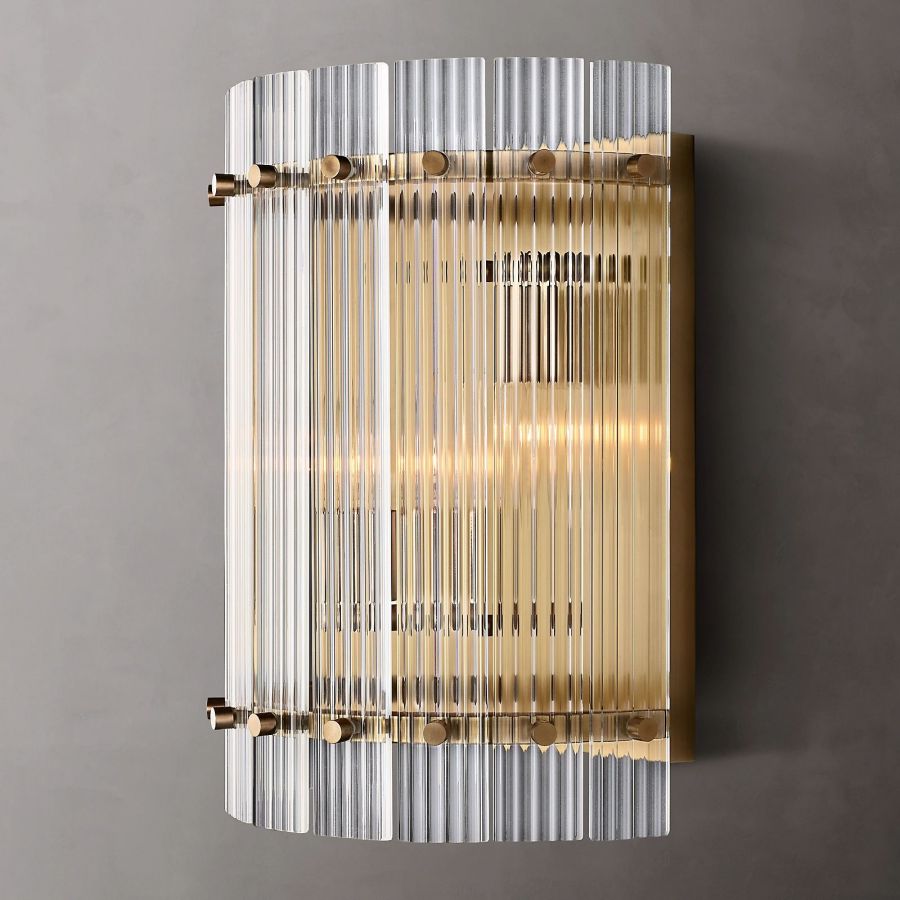 San Marco Vintage Glass Round Wall Sconce