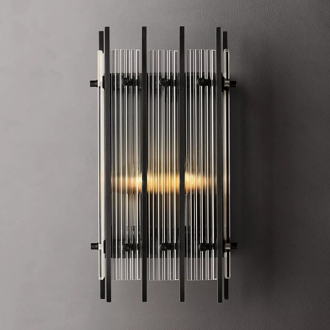 San Marco Vintage Glass Rectangle Wall Sconce
