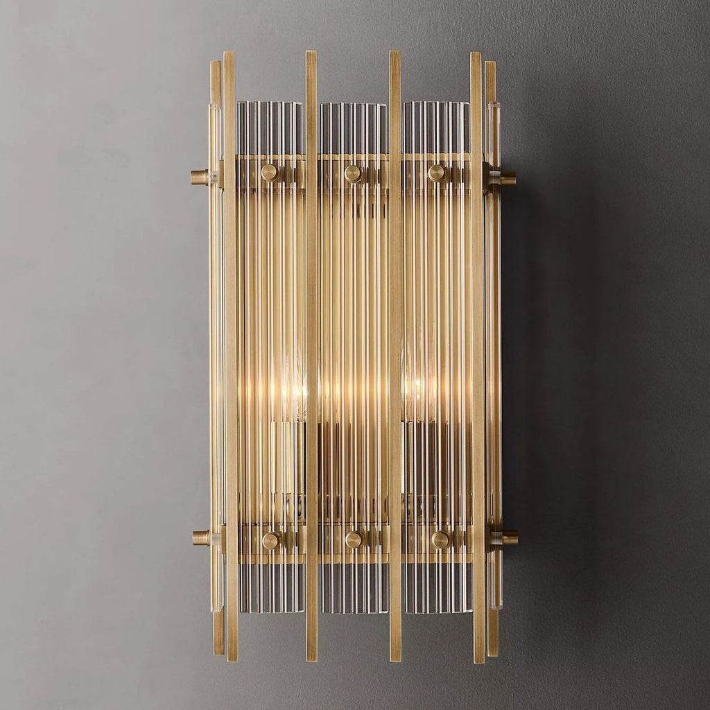 San Marco Vintage Glass Rectangle Wall Sconce
