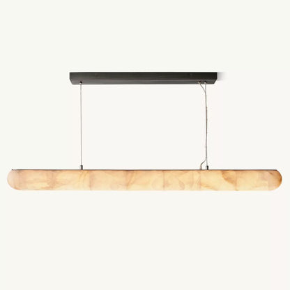 Rivage Lisse Veined Alabaster Linear Chandelier 60"