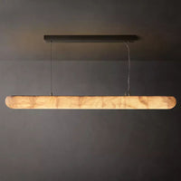 Rivage Lisse Veined Alabaster Linear Chandelier 60"