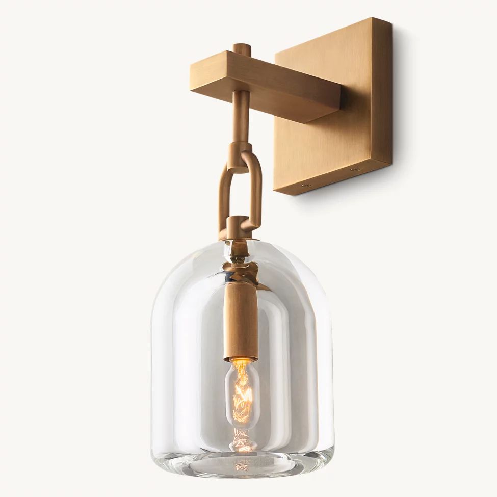Botanist Crystal Cloche Wall Sconce