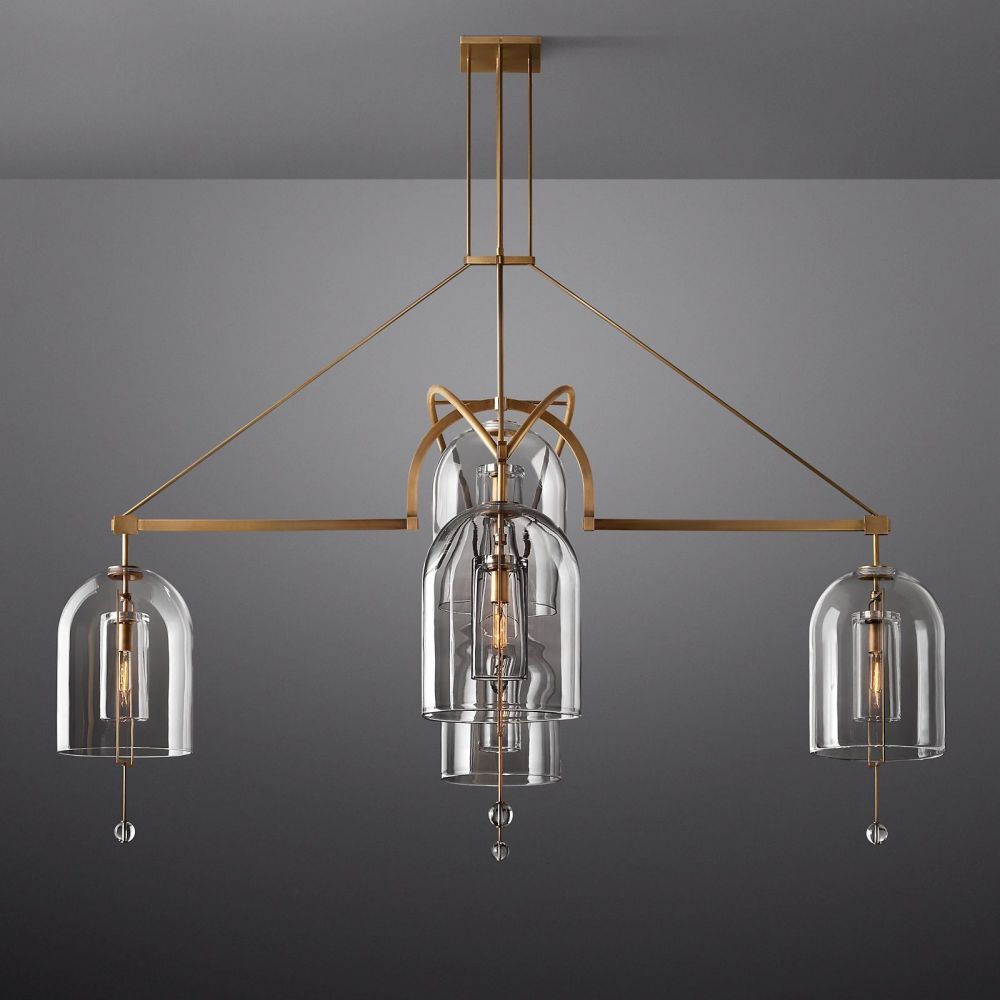Fulcrum Blown Glass Round Chandelier 85"