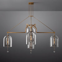 Fulcrum Blown Glass Round Chandelier 85"