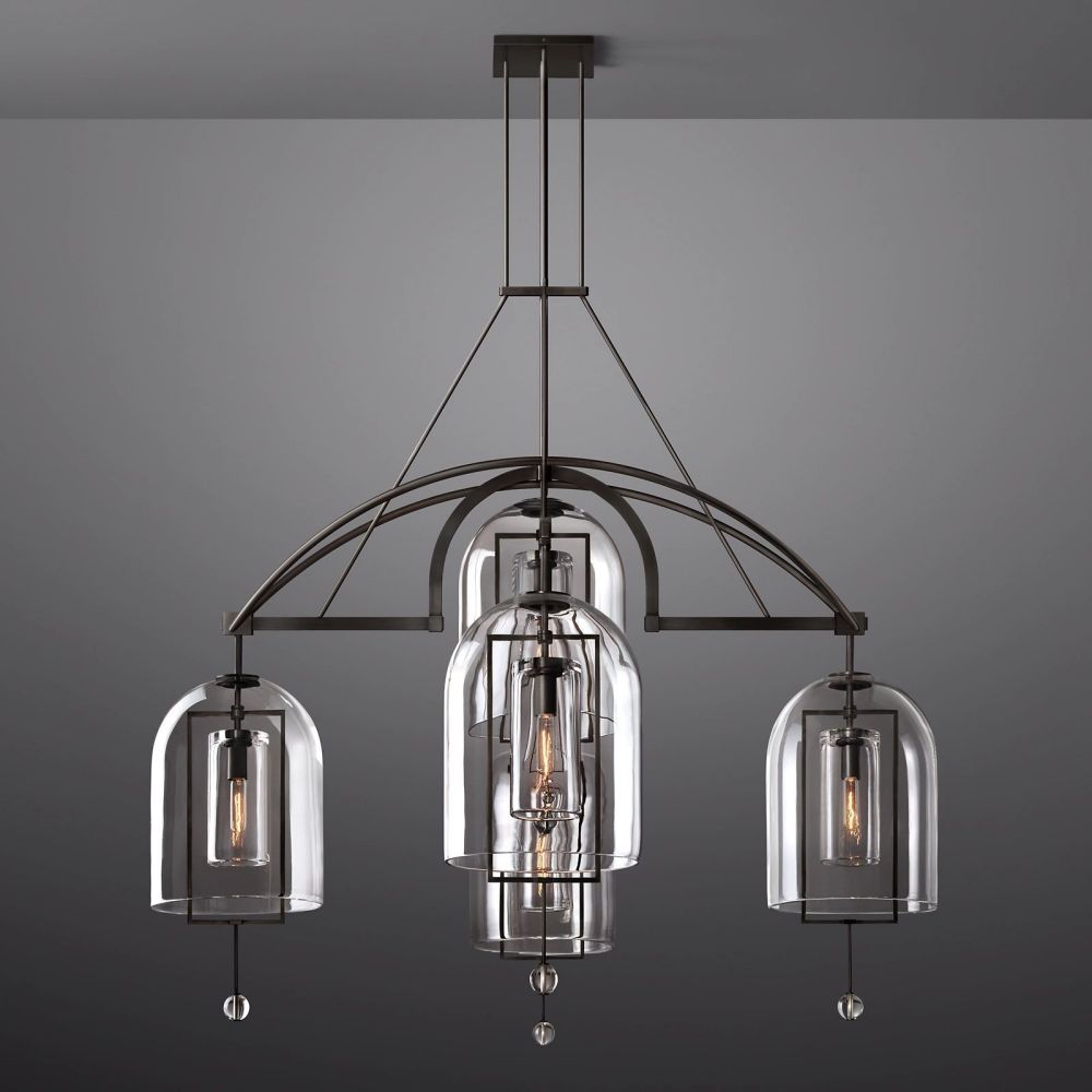 Fulcrum Blown Glass Round Chandelier 48"