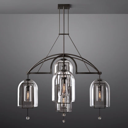 Fulcrum Blown Glass Round Chandelier 48"