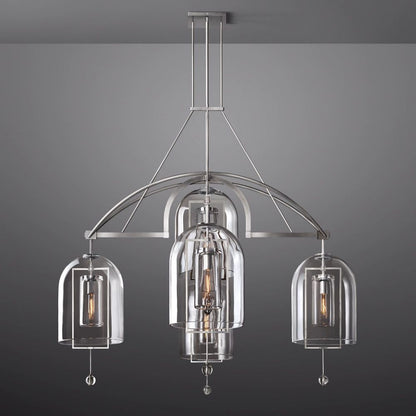 Fulcrum Blown Glass Round Chandelier 48"