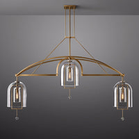 Fulcrum Blown Glass Linear Chandelier 85"