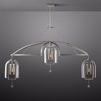 Fulcrum Blown Glass Linear Chandelier 85"