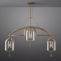Fulcrum Blown Glass Linear Chandelier 73"