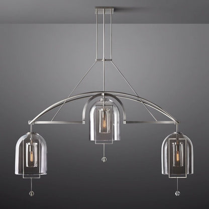 Fulcrum Blown Glass Linear Chandelier 73"