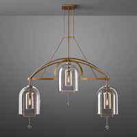 Fulcrum Blown Glass Linear Chandelier 48"