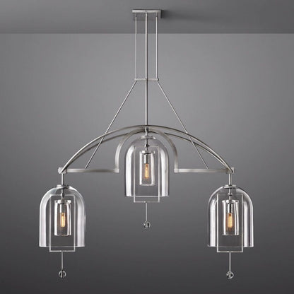 Fulcrum Blown Glass Linear Chandelier 48"