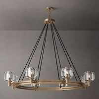 Demaret Sculpted Crystal Round Chandelier 48"