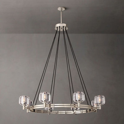 Demaret Sculpted Crystal Round Chandelier 48"
