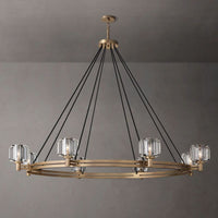 Demaret Sculpted Crystal Round Chandelier 60"