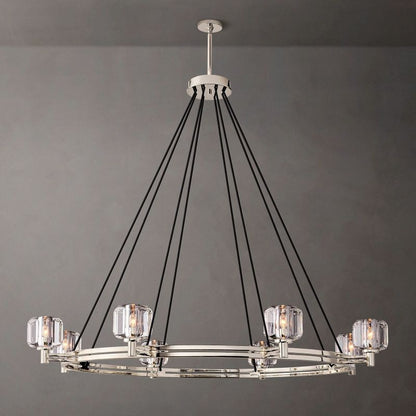 Demaret Sculpted Crystal Round Chandelier 60"