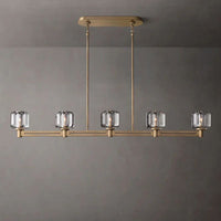 Demaret Sculpted Crystal Linear Chandelier 54"