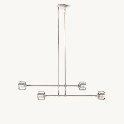 Demaret Sculpted Crystal Mobile Linear Chandelier 54"