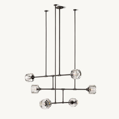 Demaret Sculpted Crystal Mobile Round Chandelier 48"