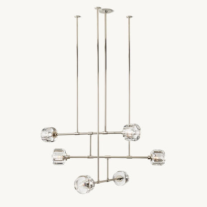 Demaret Sculpted Crystal Mobile Round Chandelier 48"