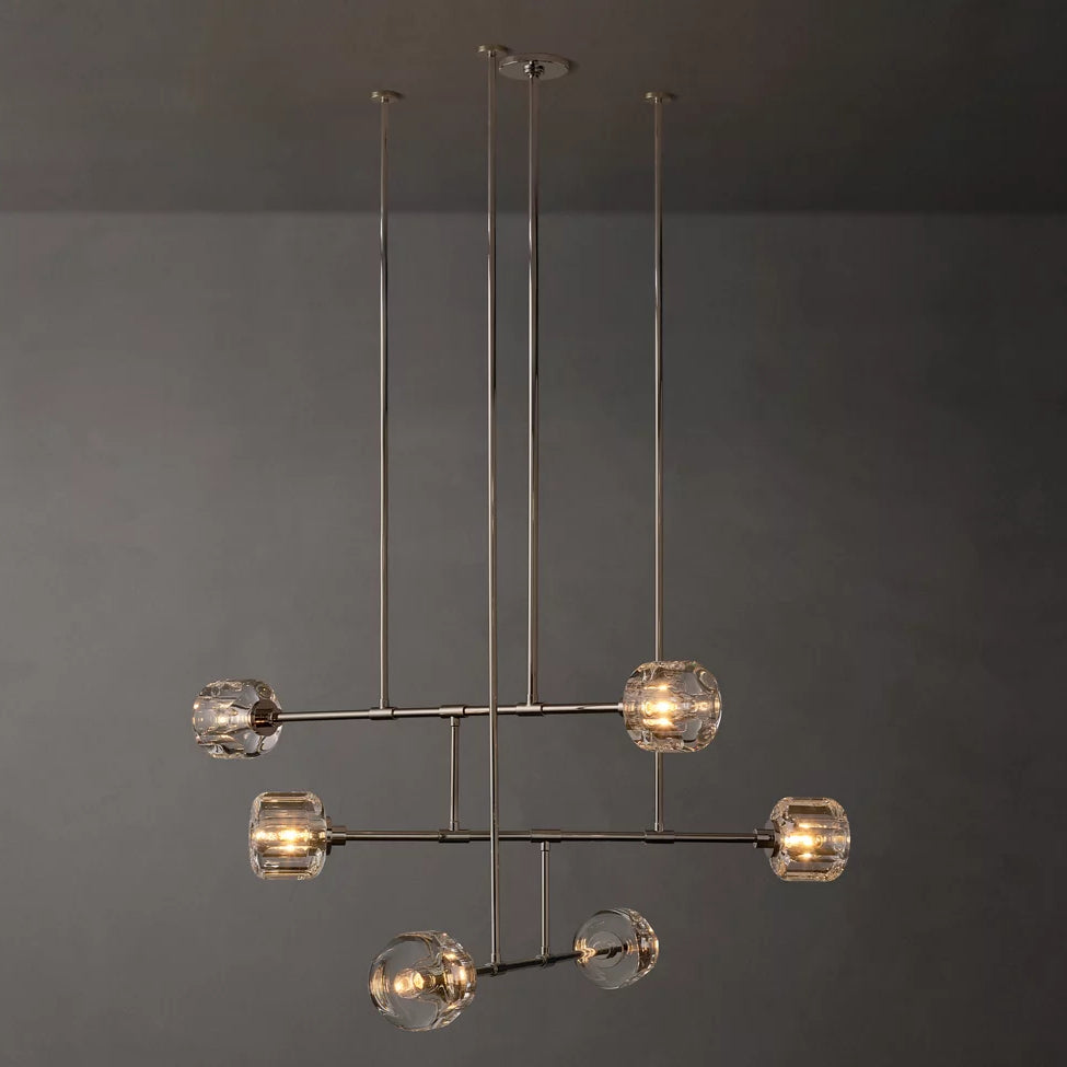 Demaret Sculpted Crystal Mobile Round Chandelier 48"
