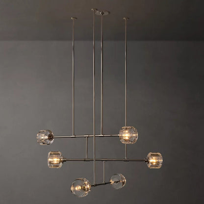 Demaret Sculpted Crystal Mobile Round Chandelier 48"