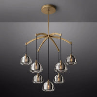 Hemisphere Delicate Crystal Round Chandelier 36"