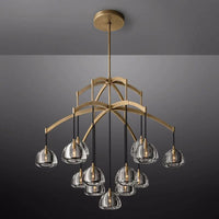 Hemisphere Delicate Crystal Round Chandelier 48"