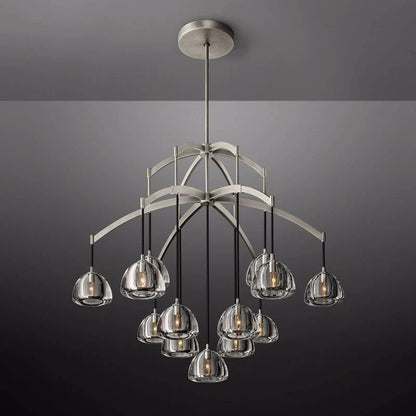 Hemisphere Delicate Crystal Round Chandelier 48"