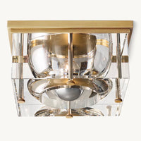 Savile Crystal Block Square Flush Mount