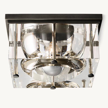 Savile Crystal Block Square Flush Mount
