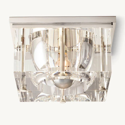 Savile Crystal Block Square Flush Mount